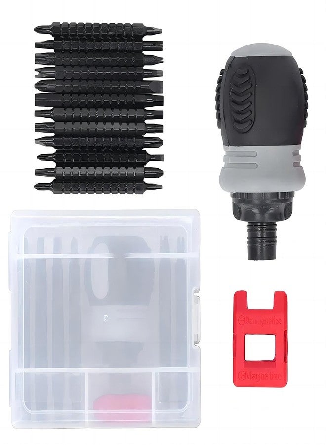 Sunkizzrs® 34 in 1 Ratchet Screwdriver Semi-Automatic Ratchet Telescopic Screw Driver Screwdriver Set Ratchet Combination Professional Multi Functional Tool Kit With Magnetizer/Demagnetizer - Image 1